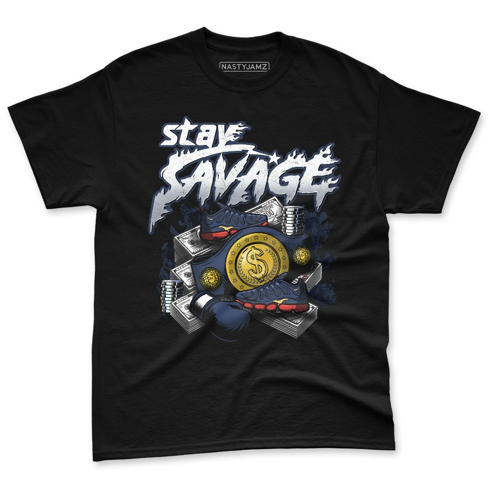 VaporMax-Gold-Navy-Midnight-NastyJamz-Premium-T-Shirt-Match-Stay-Savage