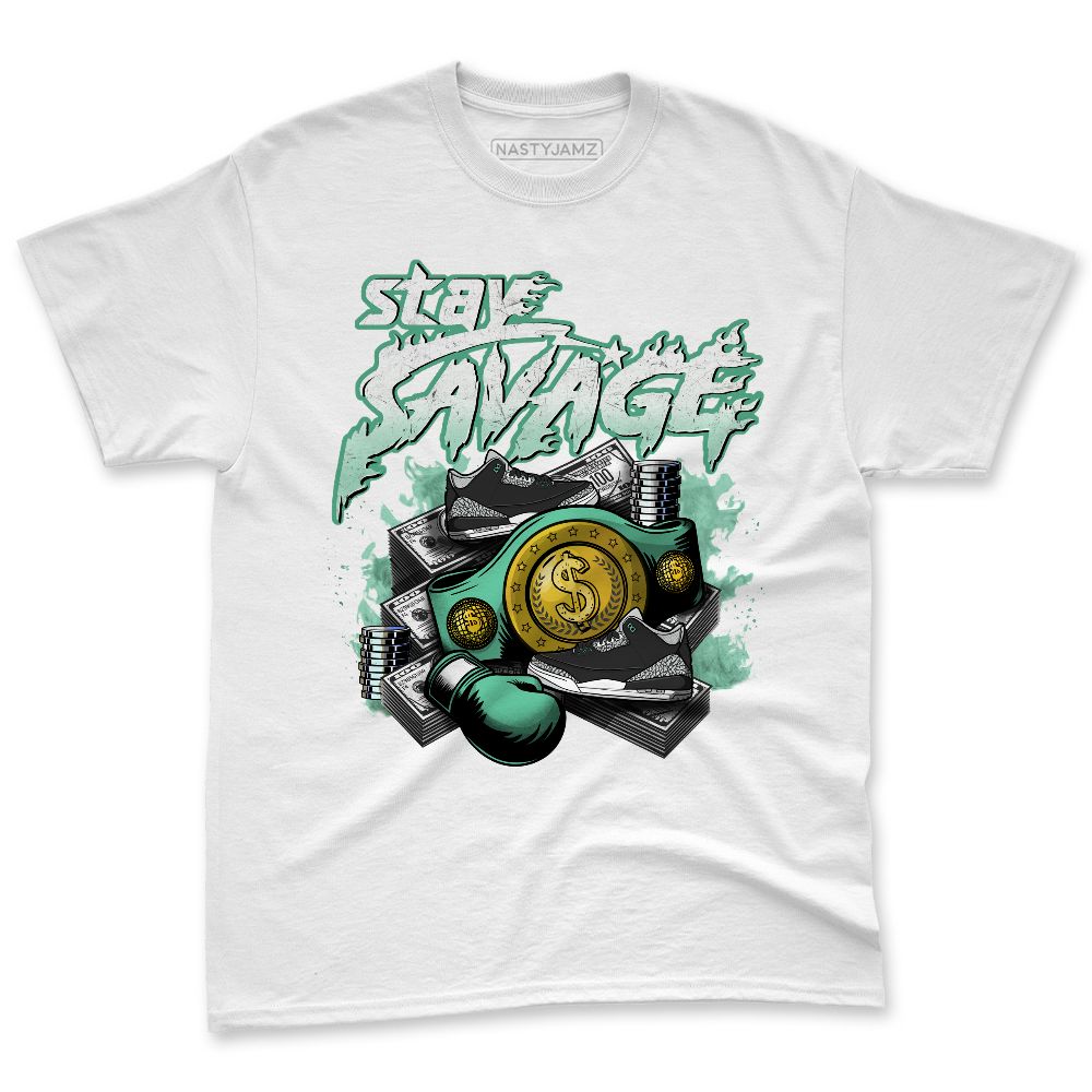 Green-Glow-3s-NastyJamz-Premium-T-Shirt-Match-Stay-Savage