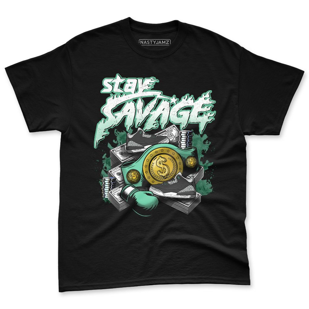 Green-Glow-3s-NastyJamz-Premium-T-Shirt-Match-Stay-Savage