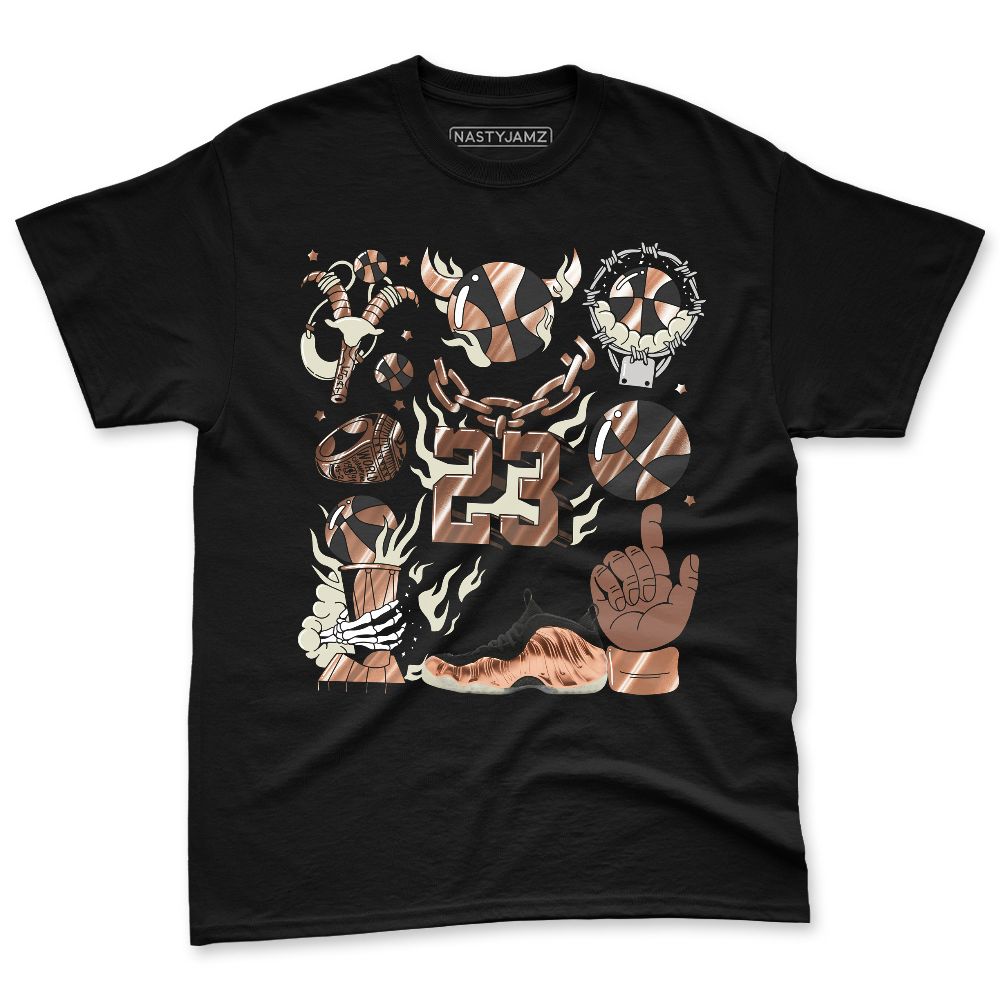 Air-Foamposite-One-Copper-NastyJamz-Premium-T-Shirt-Match-Neclaces-Number-23