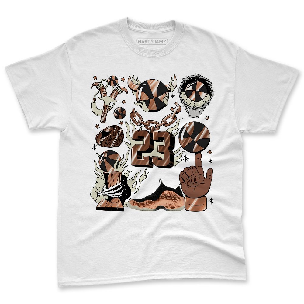 Air-Foamposite-One-Copper-NastyJamz-Premium-T-Shirt-Match-Neclaces-Number-23