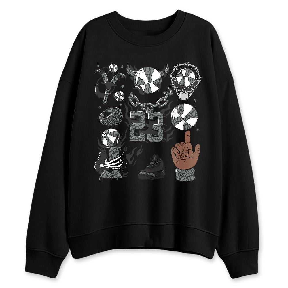 Black-Cat-3s-NastyJamz-Sweatshirt-Match-Neclaces-Number-23