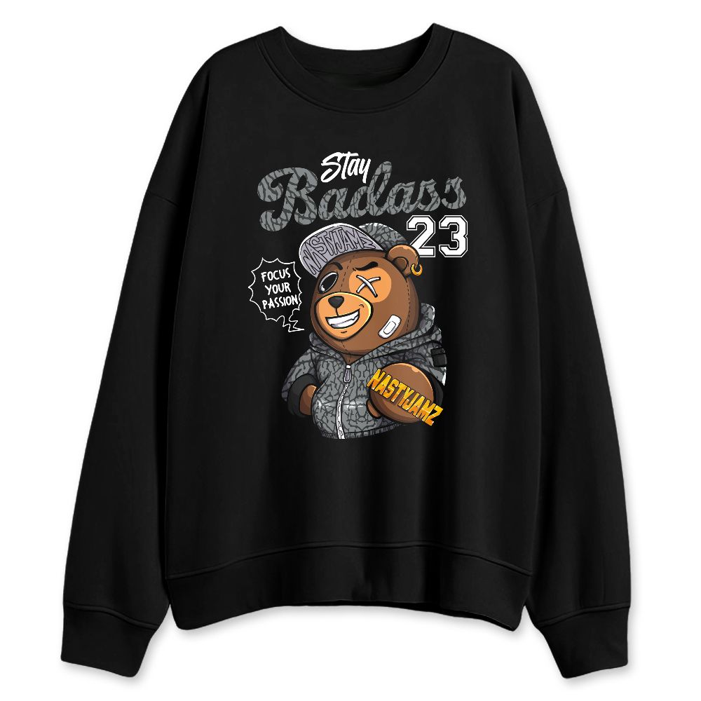 Black-Cat-3s-NastyJamz-Sweatshirt-Match-Stay-Badass