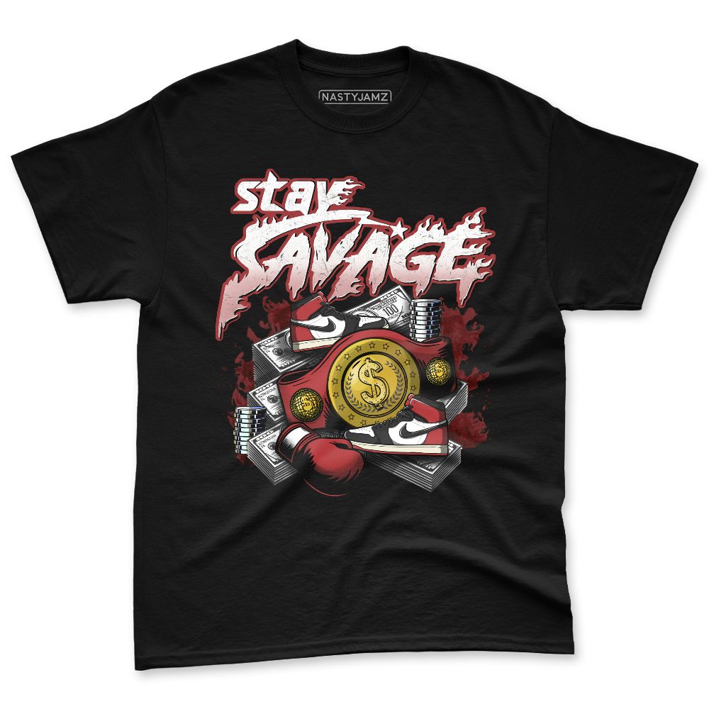 Black-Toe-Reimagined-1s-NastyJamz-Premium-T-Shirt-Match-Stay-Savage