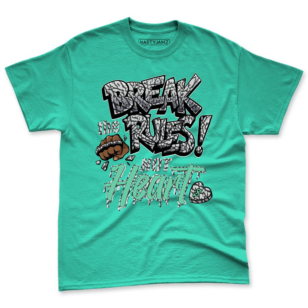 Green-Glow-3s-NastyJamz-Premium-T-Shirt-Match-Break-Rules-Not-Heart