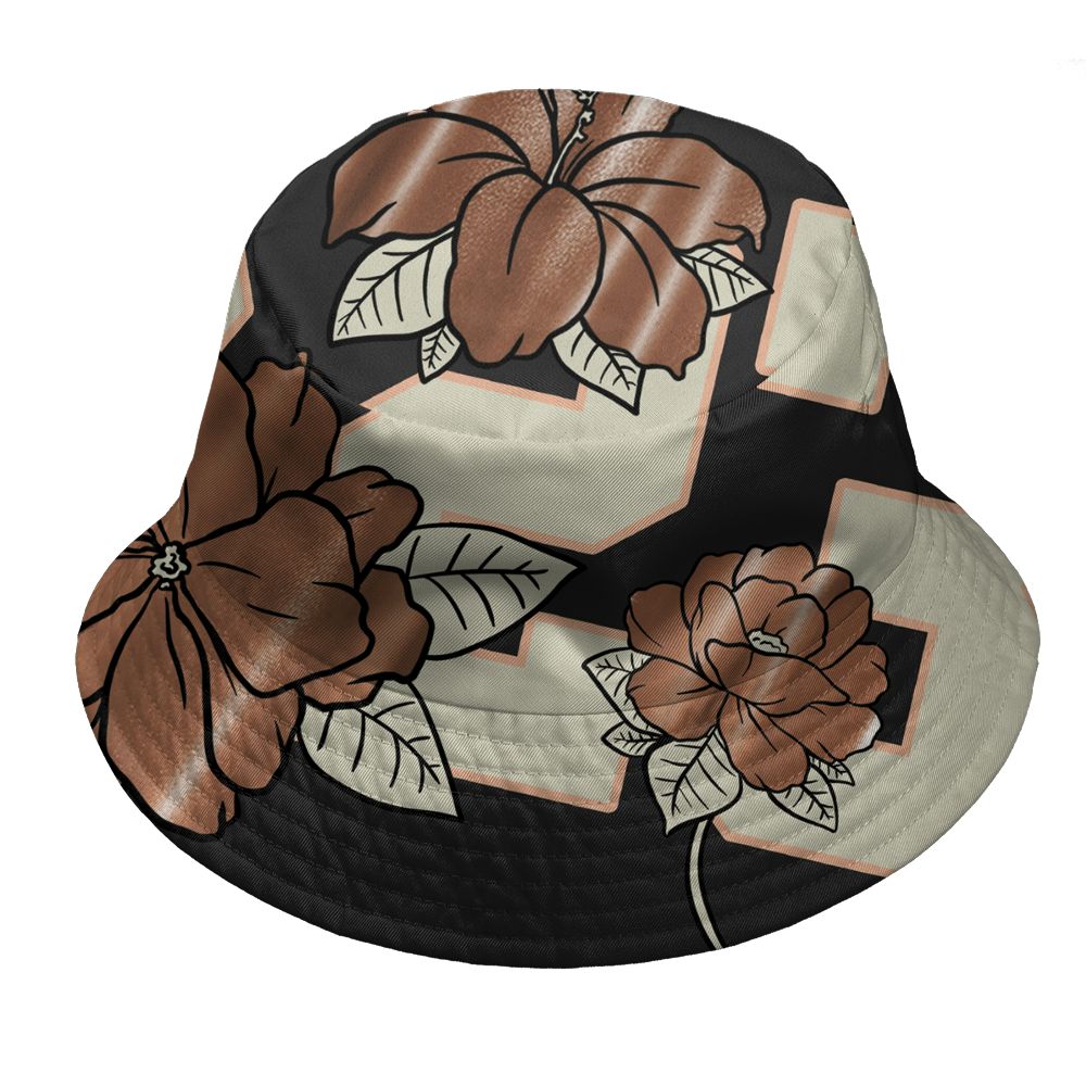 Air-Foamposite-One-Copper-NastyJamz-Bucket-Hat-Match-23-Floral-3D-All-Over-Print-Flower