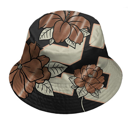 Air-Foamposite-One-Copper-NastyJamz-Bucket-Hat-Match-23-Floral-3D-All-Over-Print-Flower
