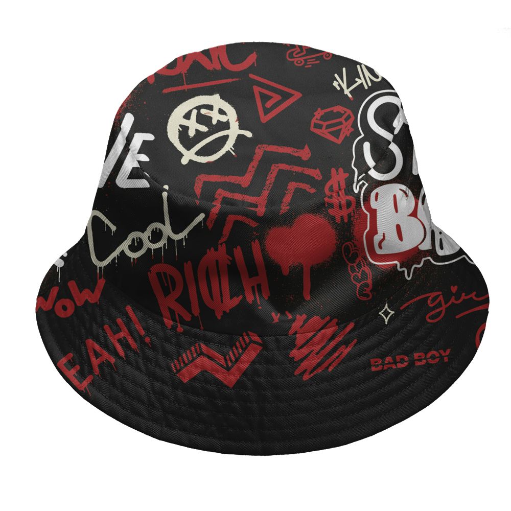 Black-Toe-Reimagined-1s-NastyJamz-Bucket-Hat-Match-Graffiti-King-3D-All-Over-Print-Doodle-Style