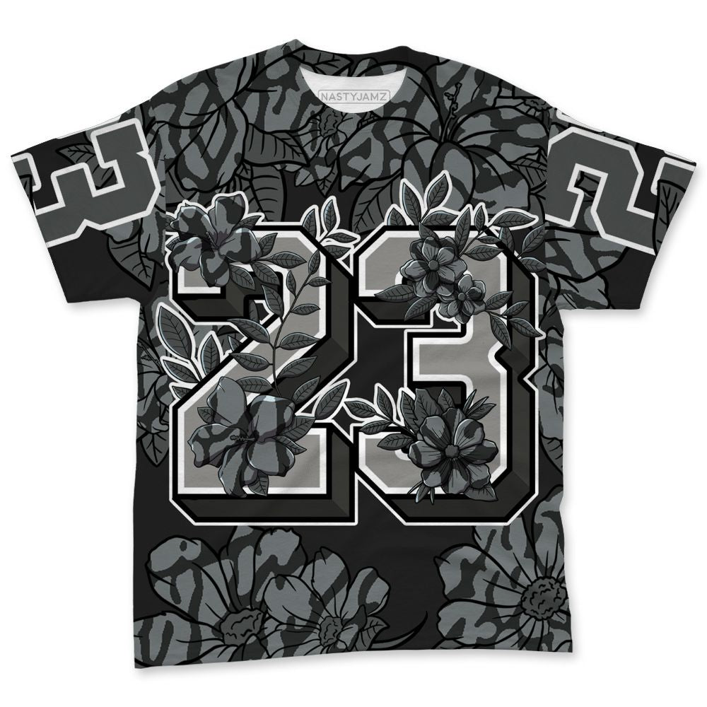 Black-Cat-3s-NastyJamz-T-Shirt-Match-23-Floral-All-Over-Print-Flower
