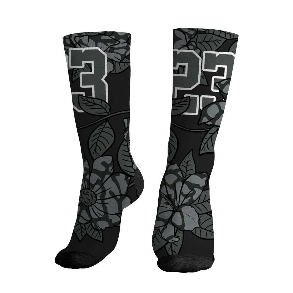 Black-Cat-3s-NastyJamz-Socks-Match-23-Floral-All-Over-Print-Flower