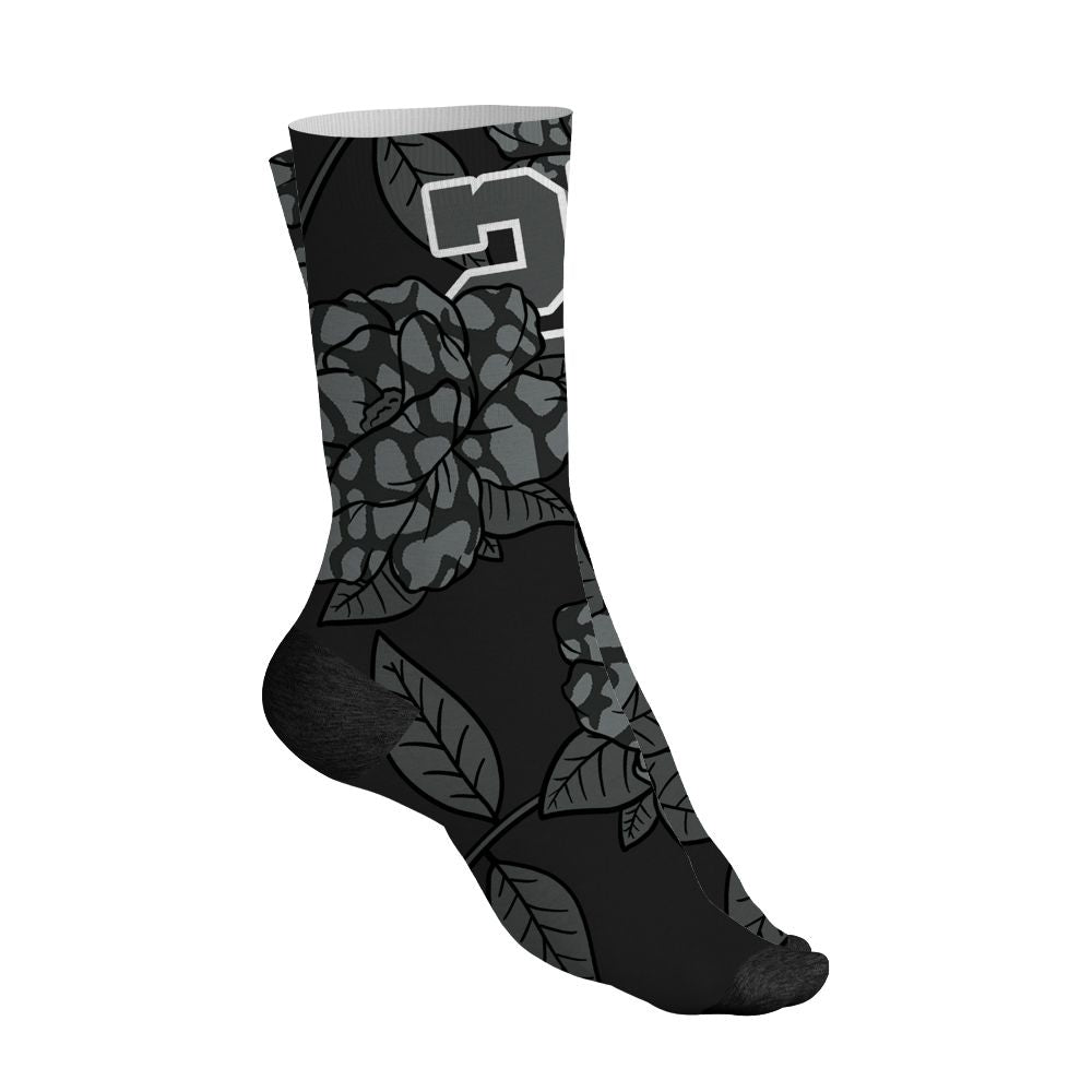 Black-Cat-3s-NastyJamz-Socks-Match-23-Floral-All-Over-Print-Flower