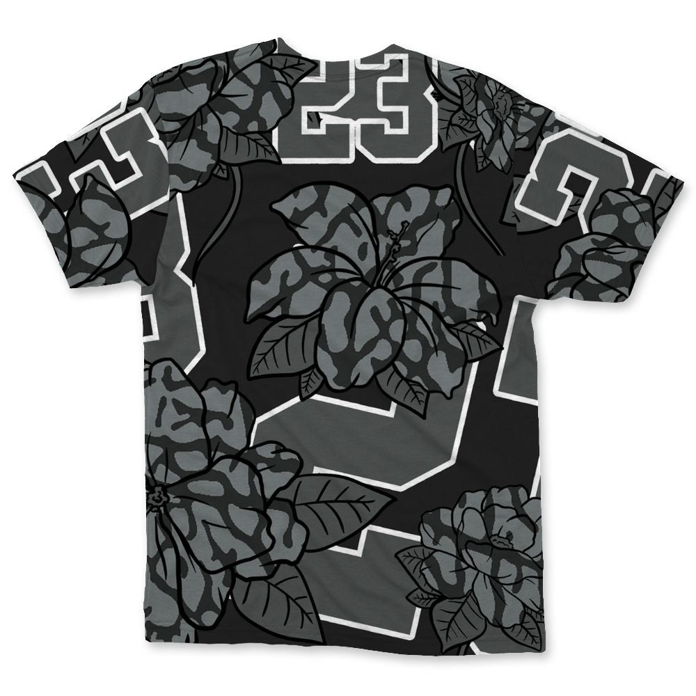 Black-Cat-3s-NastyJamz-T-Shirt-Match-23-Floral-All-Over-Print-Flower