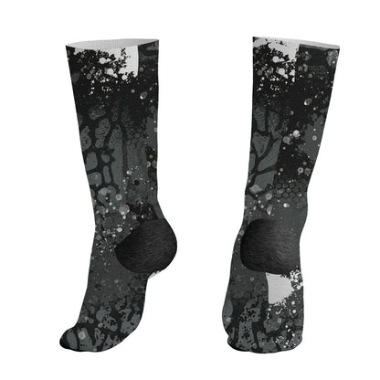 Black-Cat-3s-NastyJamz-Socks-Match-23-Painted-Graffiti