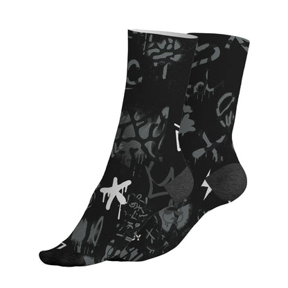 Black-Cat-3s-NastyJamz-Socks-Match-Graffiti-King-All-Over-Print-Doodle-Style