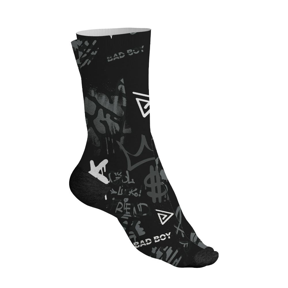 Black-Cat-3s-NastyJamz-Socks-Match-Graffiti-King-All-Over-Print-Doodle-Style
