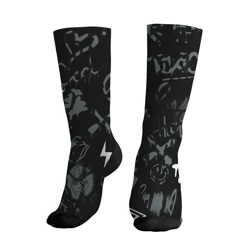 Black-Cat-3s-NastyJamz-Socks-Match-Graffiti-King-All-Over-Print-Doodle-Style