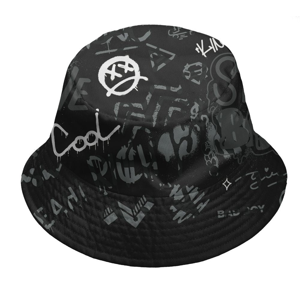 Black-Cat-3s-NastyJamz-Bucket-Hat-Match-Graffiti-King-3D-All-Over-Print-Doodle-Style