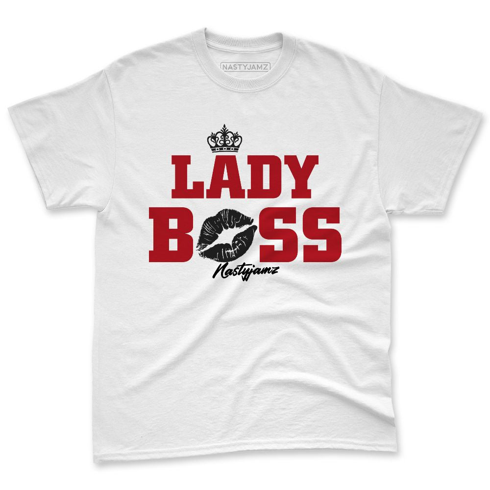 Flu-Game-12s-NastyJamz-Red-Black-White-Premium-T-Shirt-Match-Lady-Boss