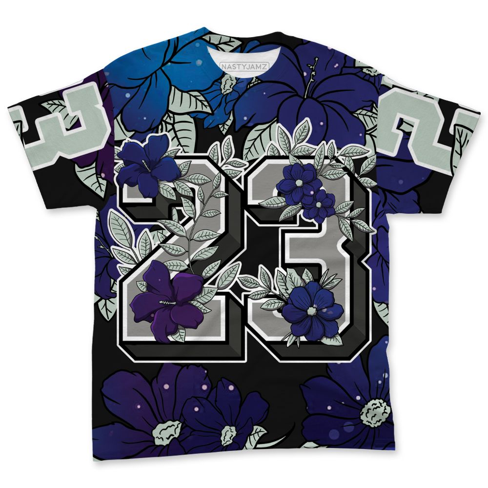 Air-Foamposite-One-Galaxy-NastyJamz-T-Shirt-Match-23-Floral-All-Over-Print-Flower