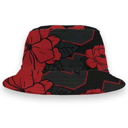 Flu-Game-12s-NastyJamz-Bucket-Hat-Match-23-Floral-3D-All-Over-Print-Flower