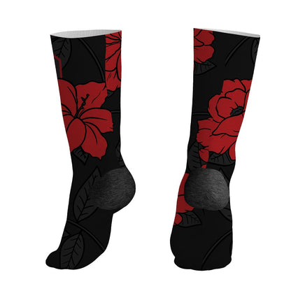 Flu-Game-12s-NastyJamz-Socks-Match-23-Floral-All-Over-Print-Flower