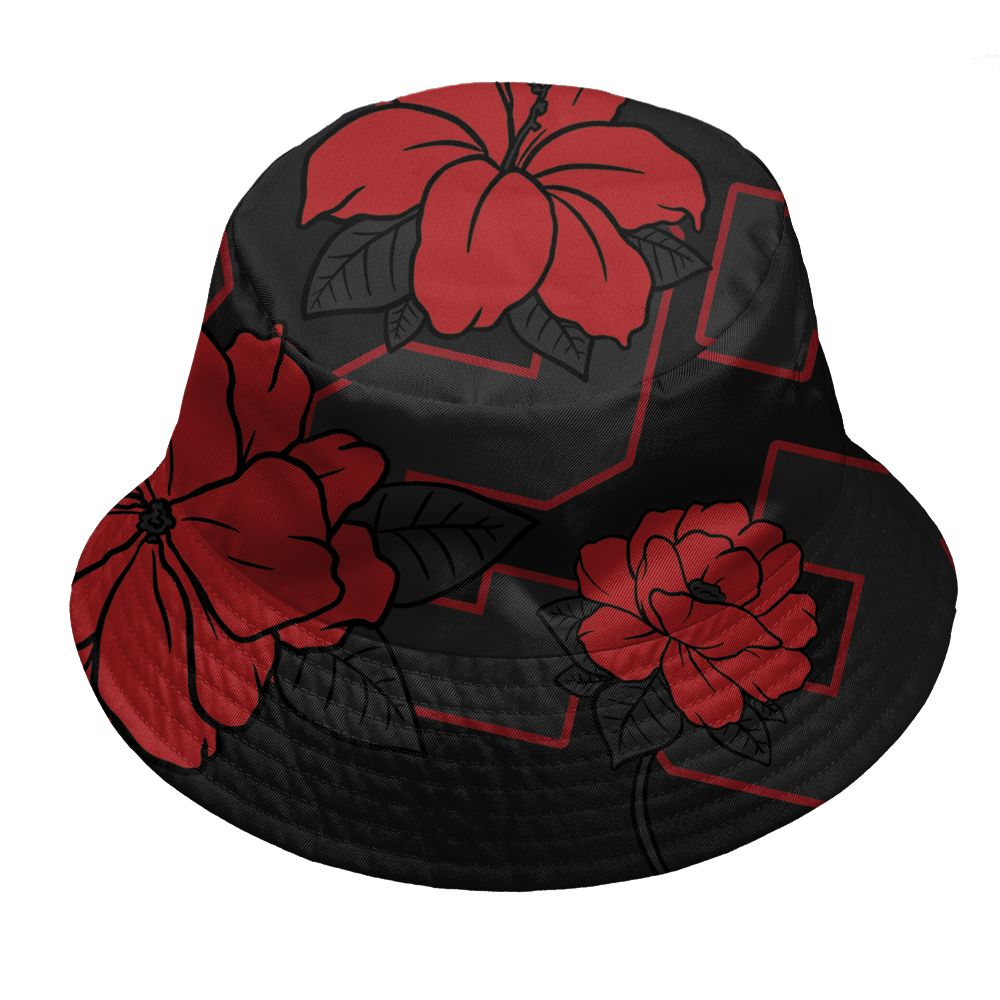 Flu-Game-12s-NastyJamz-Bucket-Hat-Match-23-Floral-3D-All-Over-Print-Flower