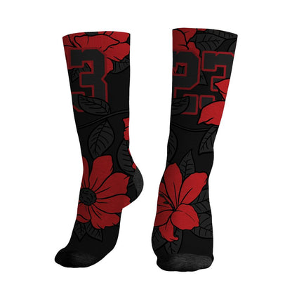 Flu-Game-12s-NastyJamz-Socks-Match-23-Floral-All-Over-Print-Flower