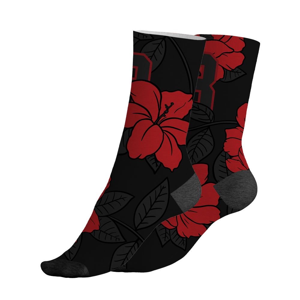 Flu-Game-12s-NastyJamz-Socks-Match-23-Floral-All-Over-Print-Flower