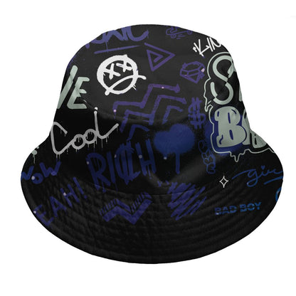 Air-Foamposite-One-Galaxy-NastyJamz-Bucket-Hat-Match-Graffiti-King-3D-All-Over-Print-Doodle-Style