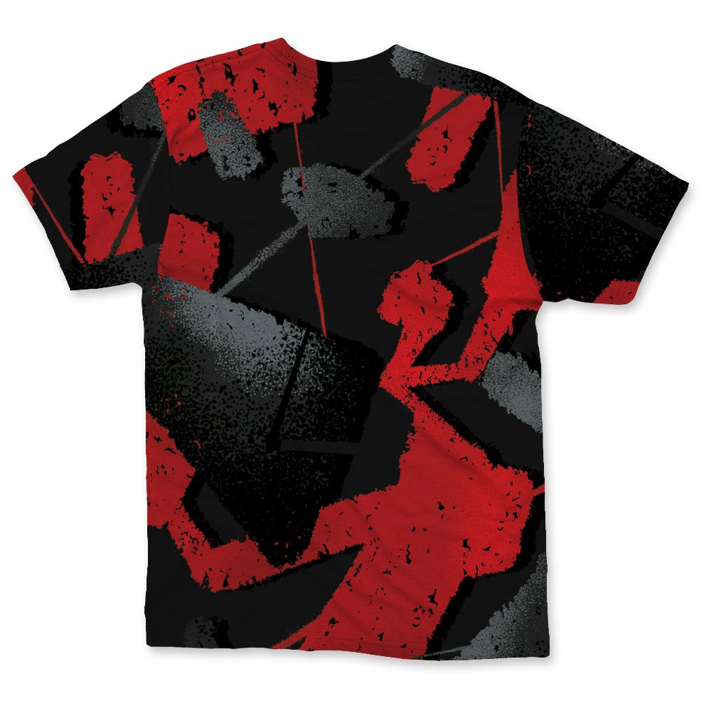 Flu-Game-12s-NastyJamz-Red-Black-T-Shirt-Match-Built-Different-All-Over-Print-Broken