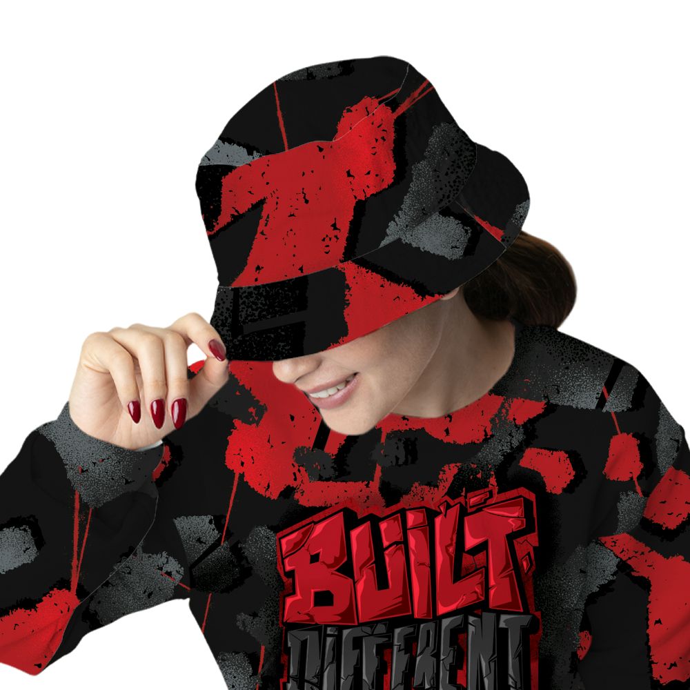 Flu-Game-12s-NastyJamz-Bucket-Hat-Match-Built-Different-3D-All-Over-Print-Broken