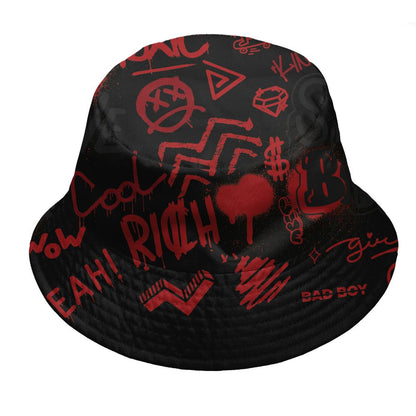 Flu-Game-12s-NastyJamz-Bucket-Hat-Match-Graffiti-King-3D-All-Over-Print-Doodle-Style