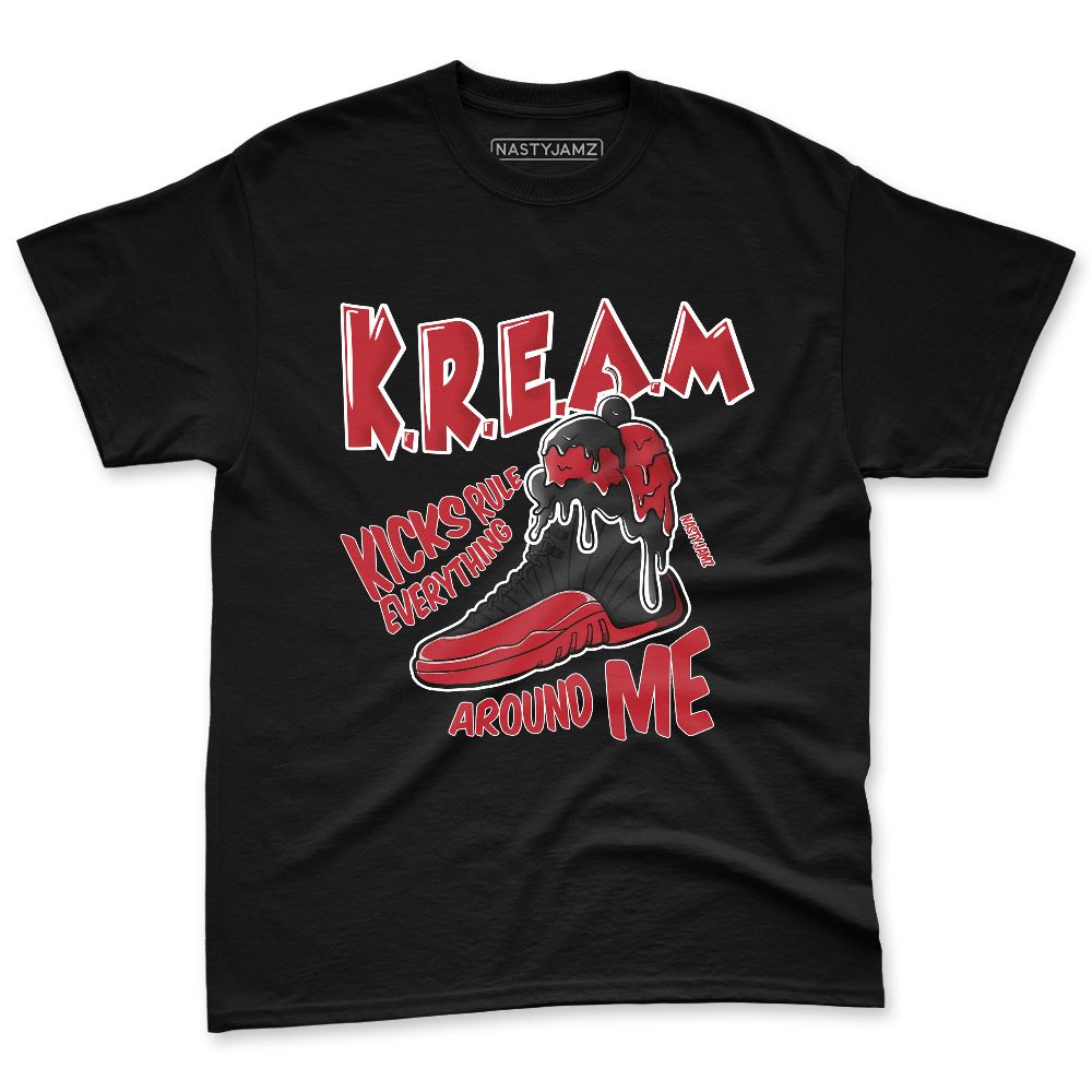 Flu-Game-12s-NastyJamz-Red-Black-White-Premium-T-Shirt-Match-Kream-Sneaker