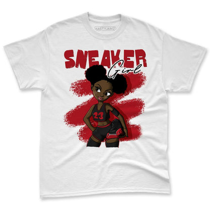 Flu-Game-12s-NastyJamz-Red-Black-White-Premium-T-Shirt-Match-Black-Sneaker-Girl