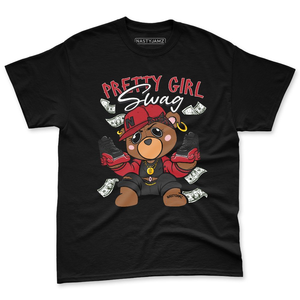 Flu-Game-12s-NastyJamz-Red-Black-White-T-Shirt-Match-Pretty-BERNIE