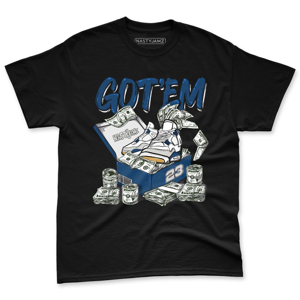 SB-Navy-4s-NastyJamz-Premium-T-Shirt-Match-Dollar-Sneaker-Box