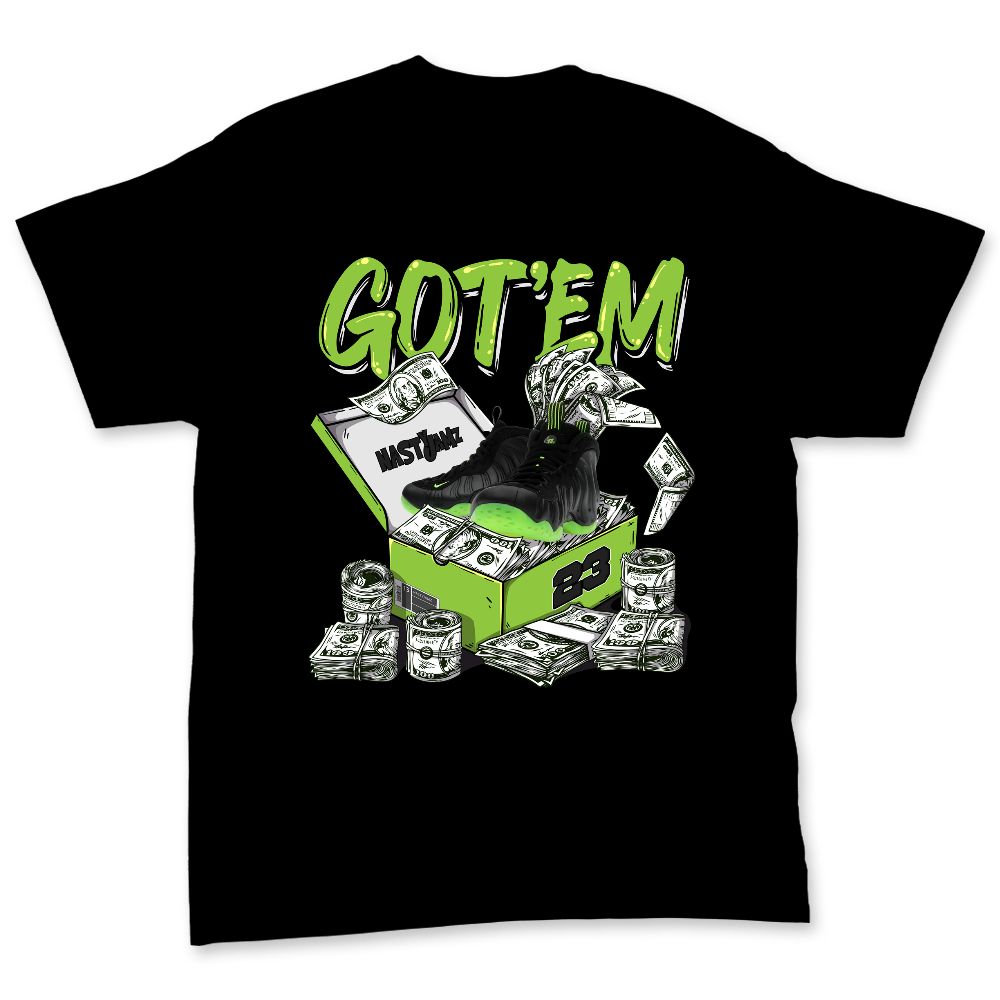 Air-Foamposite-One-Black-Volt-NastyJamz-Premium-T-Shirt-Match-Dollar-Sneaker-Box