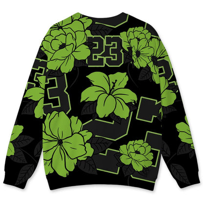 Air-Foamposite-One-Black-Volt-NastyJamz-Sweatshirt-Match-23-Floral-All-Over-Print-Flower