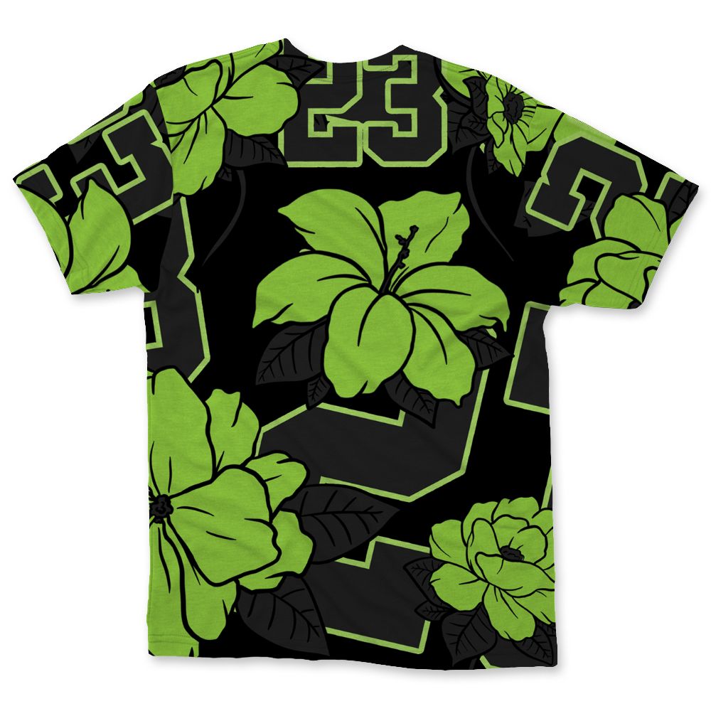 Air-Foamposite-One-Black-Volt-NastyJamz-T-Shirt-Match-23-Floral-All-Over-Print-Flower