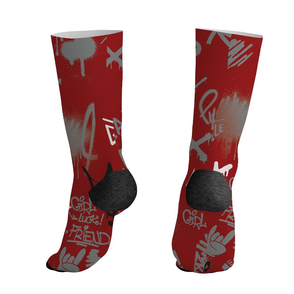 U.nion-Varsity-Red-Shadow-Grey-1s-NastyJamz-Socks-Match-Graffiti-King-All-Over-Print-Doodle-Style