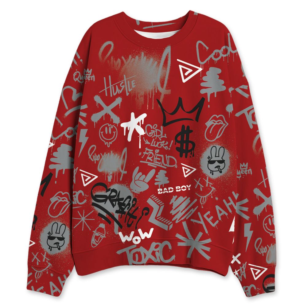 U.nion-Varsity-Red-Shadow-Grey-1s-nion-Varsity-Red-Shadow-Grey.NastyJamz-Sweatshirt-Match-Graffiti-King-All-Over-Print-Doodle-Style