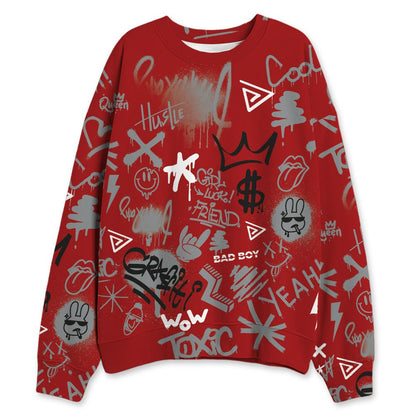 U.nion-Varsity-Red-Shadow-Grey-1s-nion-Varsity-Red-Shadow-Grey.NastyJamz-Sweatshirt-Match-Graffiti-King-All-Over-Print-Doodle-Style