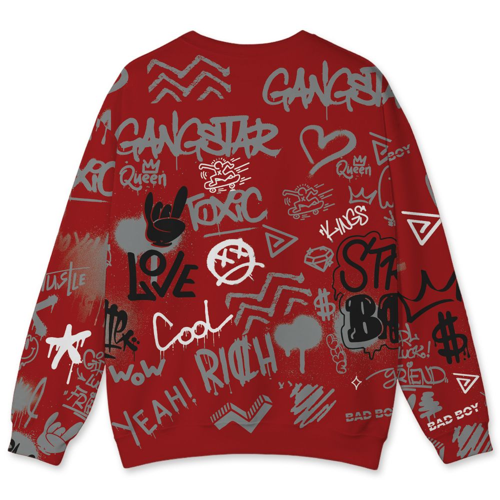 U.nion-Varsity-Red-Shadow-Grey-1s-nion-Varsity-Red-Shadow-Grey.NastyJamz-Sweatshirt-Match-Graffiti-King-All-Over-Print-Doodle-Style