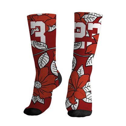 Brick-By-Brick-4s-NastyJamz-Socks-Match-23-Floral-All-Over-Print-Flower