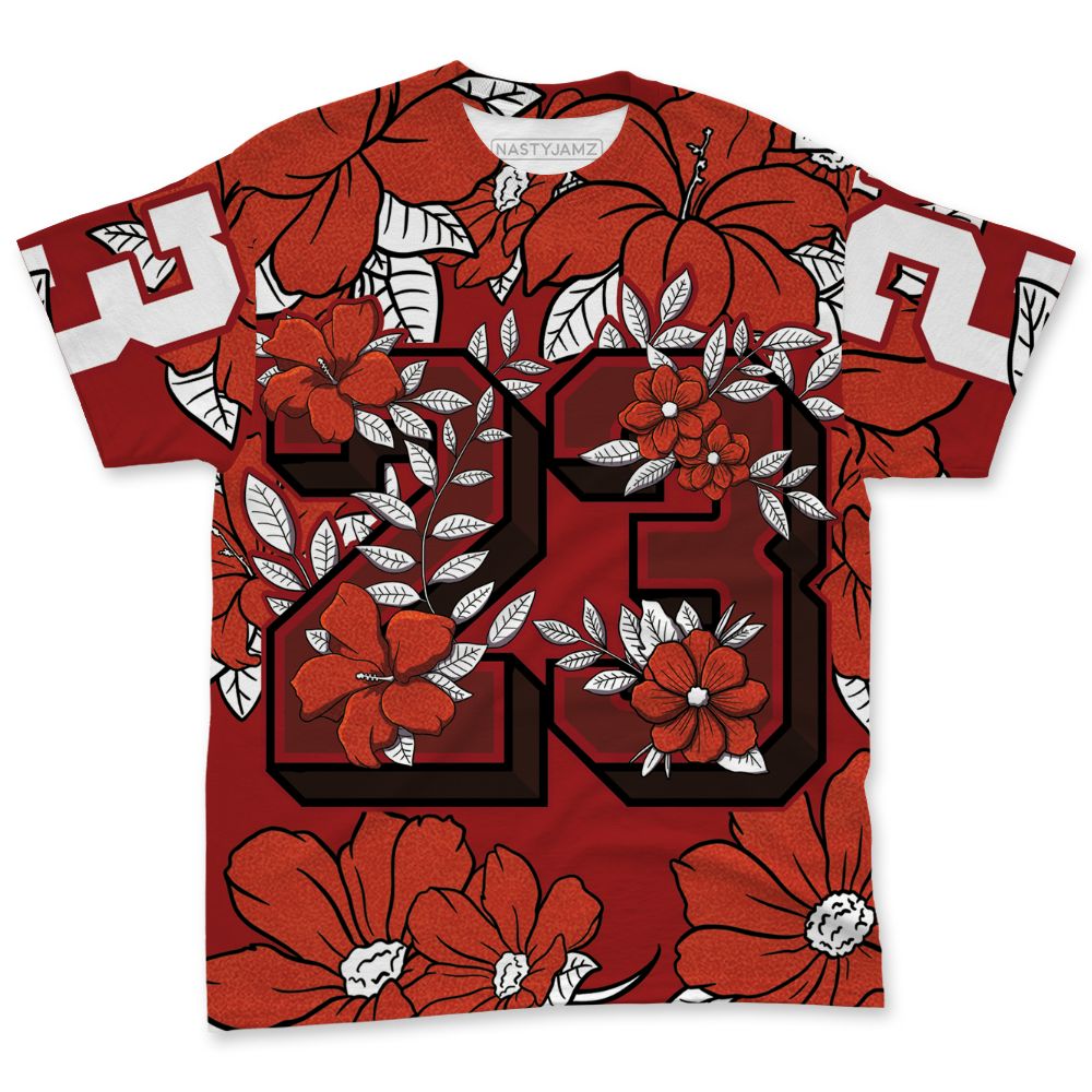 Brick-By-Brick-4s-NastyJamz-T-Shirt-Match-23-Floral-3D-All-Over-Print-Flower