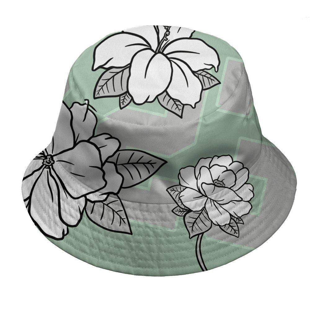 Seafoam-Sail-4s-NastyJamz-Bucket-Hat-Match-23-Floral-3D-All-Over-Print-Flower