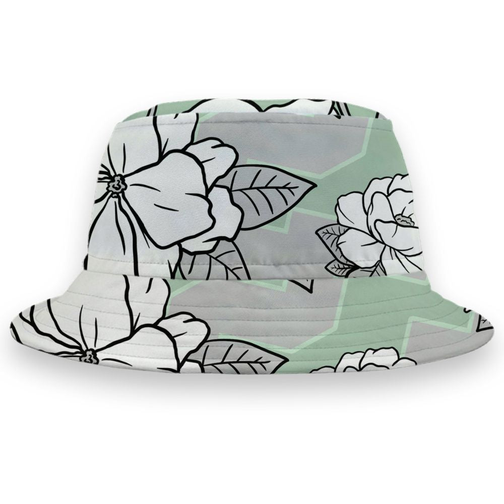 Seafoam-Sail-4s-NastyJamz-Bucket-Hat-Match-23-Floral-3D-All-Over-Print-Flower