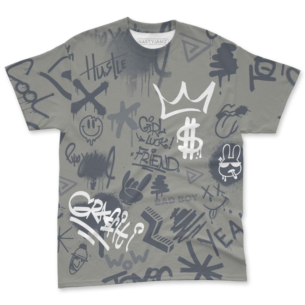 Cool-Grey-9s-NastyJamz-T-Shirt-Match-Graffiti-King-All-Over-Print-Doodle-Style