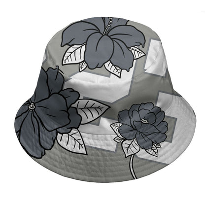 Cool-Grey-9s-NastyJamz-Bucket-Hat-Match-23-Floral-3D-All-Over-Print-Flower