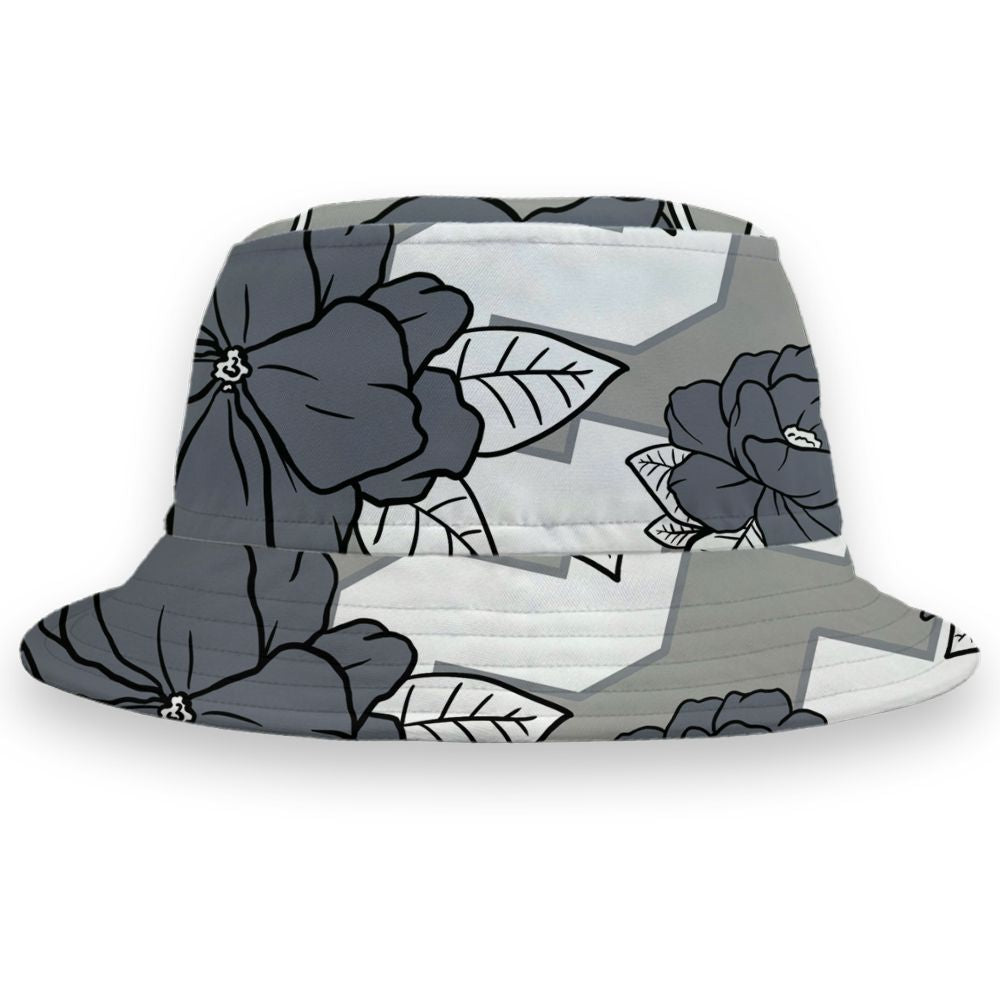 Cool-Grey-9s-NastyJamz-Bucket-Hat-Match-23-Floral-3D-All-Over-Print-Flower